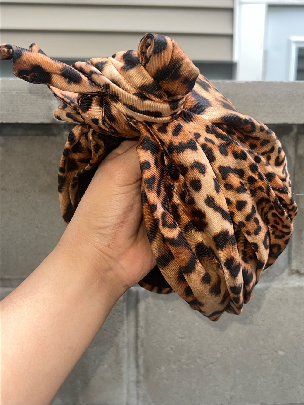 Leopard Print Knot Turban.